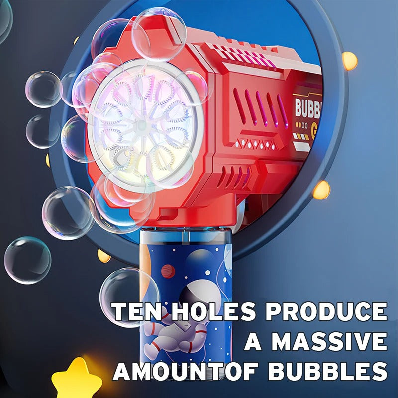 Experience next-level fun with this futuristic Space Bubble Gun!